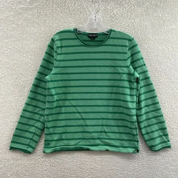 Lauren Jeans Co Ralph Lauren Green Striped Pullover Sweater Womens M Medium - Picture 1 of 8